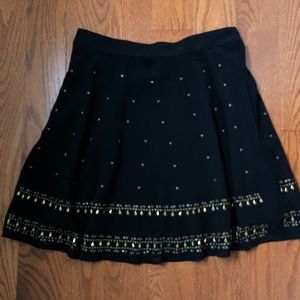 Black and gold embellished flowy skirt-- Nordstrom